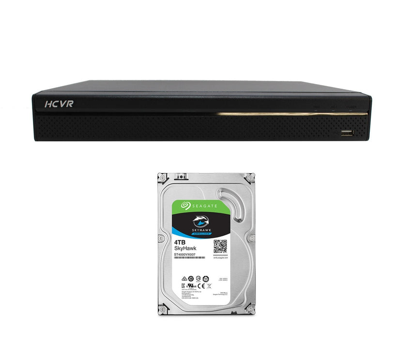 16 Ch 4MP Mini 1U DVR Security Recorder HVR701H-16-4M w/ 4 TB SATA Hard Drive