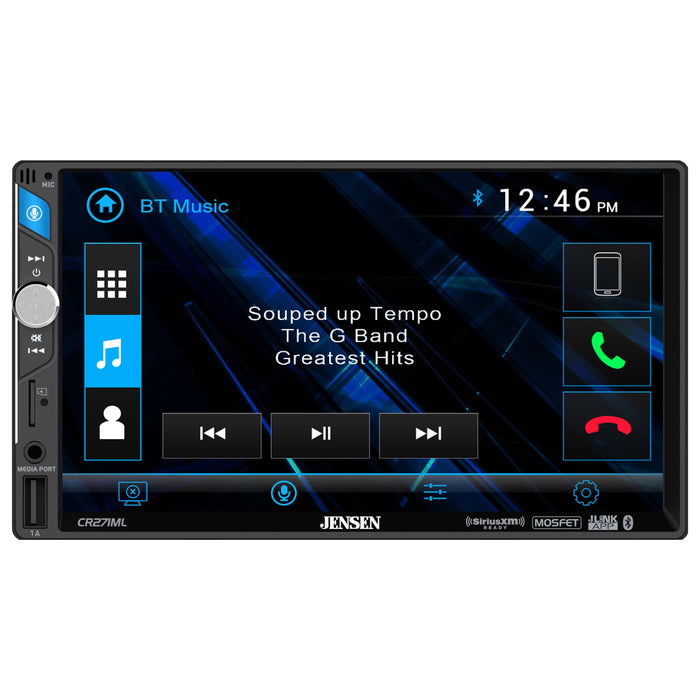 Jensen 7" Touchscreen LCD Bluetooth 2 Din Radio & Remote, SiriusXM, USB, & AUX