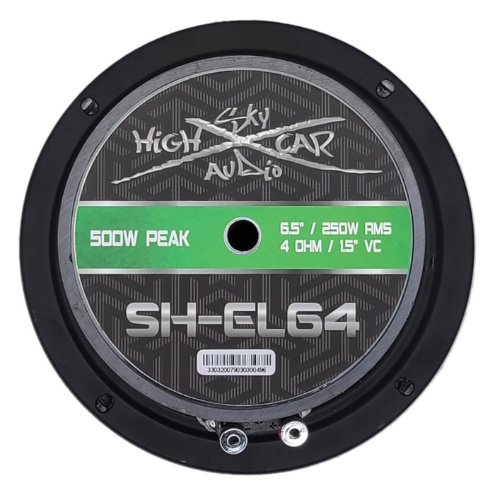 Sky High Car Audio 6.5 Inch 500W 4 Ohm Midrange Pro Audio Speaker SHCA-SH-EL64
