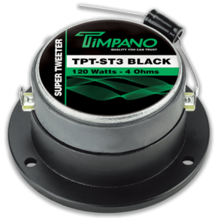 Pair of Timpano 6.5 Mid Bass Speakers w/ Black Bullet Super Tweeters 640W 4 Ohm