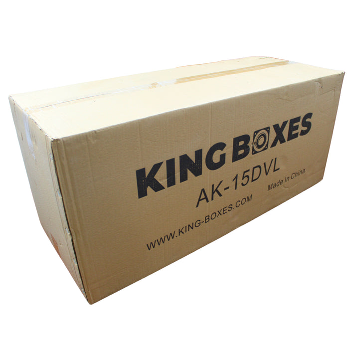 King Boxes 15" Dual Vented Divided Sprayed Universal Subwoofer Box AK-15DVL