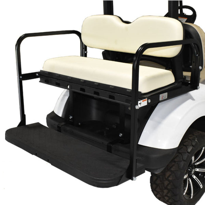 Club Car DS Golf Cart Rear Flip Folding Seat Kit White GTW Mach3