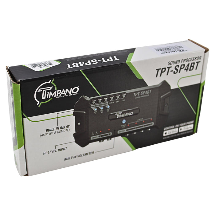 Timpano 4 Channel Digital DSP Bluetooth Voltmeter Sequencer Equalizer TPT-SP4BT