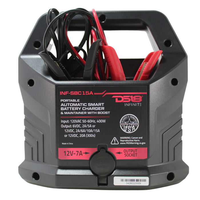 DS18 15A Automatic Smart Lithium AGM Battery Charger & Maintainer INF-SBC15A