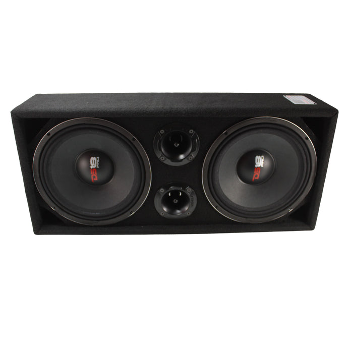 DS18 Pro Audio Fullrange Box w/ Dual 10" Loudspeakers & Dual 3" Bullet Tweeters