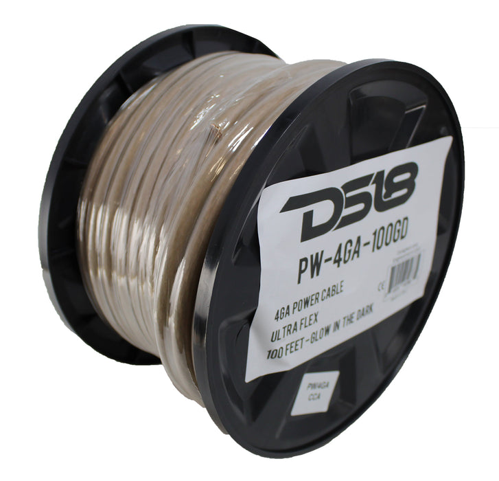 DS18 Glow in the Dark 4 GA CCA Ultra Flex Power Ground Wire Lot