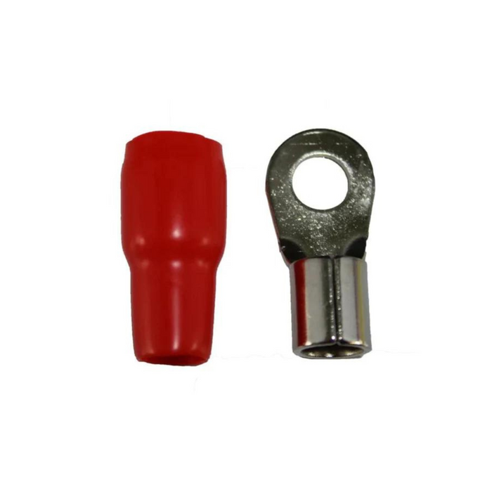 XS Power 5pk, Red 0 AWG 8.5MM Ring Terminals Nickel Plated XS-RT0S-RD