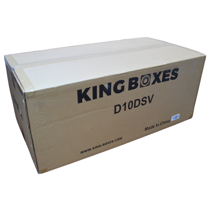 King Boxes Dual 10" Vented Divided Carpeted Universal Subwoofer Box KG-D10DSV