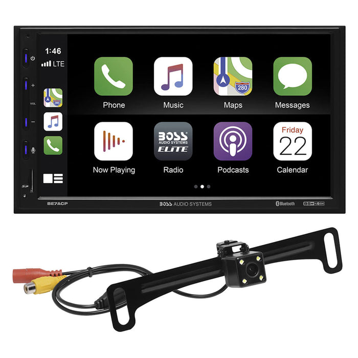 BOSS 7" Touchscreen BT Radio w/ Apple CarPlay/Android Auto and Camera BE7ACP-C