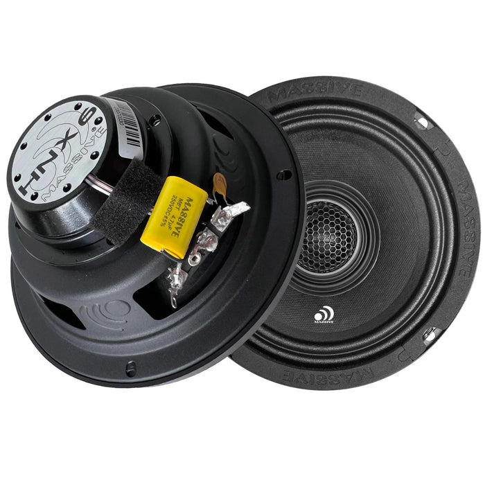 Massive Audio 6.5" Coaxial Water Repellent Speaker  4 Ohm Pair 120 Watts RMS