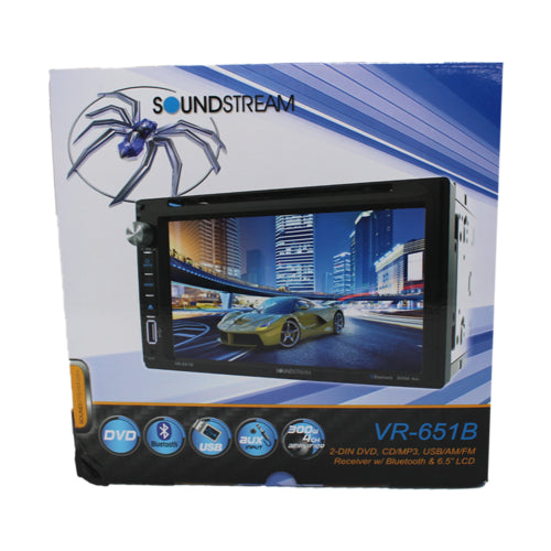 2-DIN 6.5" LCD Touchscreen BT/AUX/USB/CD/DVD Multimedia Head Unit VR-651B