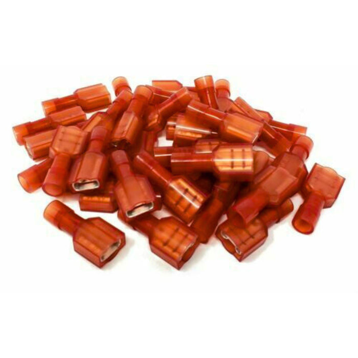 Metra Install Bay RED 22-18AWG Female Insulated Nylon Speaker Connector 100pcs
