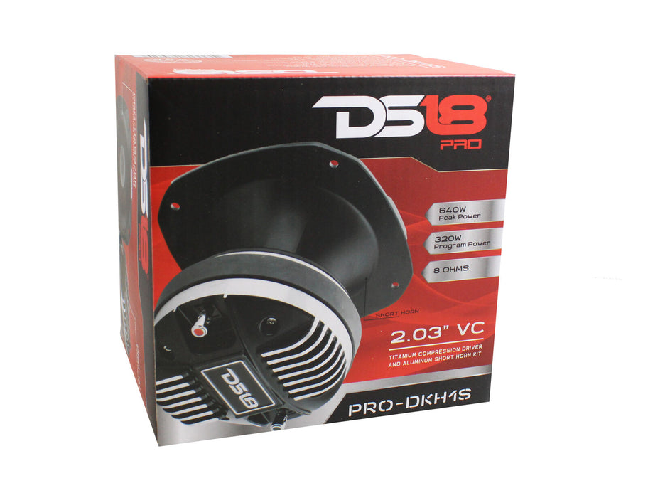 DS18 2" 640W 8 Ohm Titanium Compression Driver & Aluminum Short Horn PRO-DKH1S
