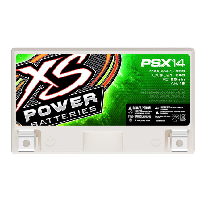 12V AGM Powersports and Marine Car Audio Battery 800 Max Amps 16AH PSX14