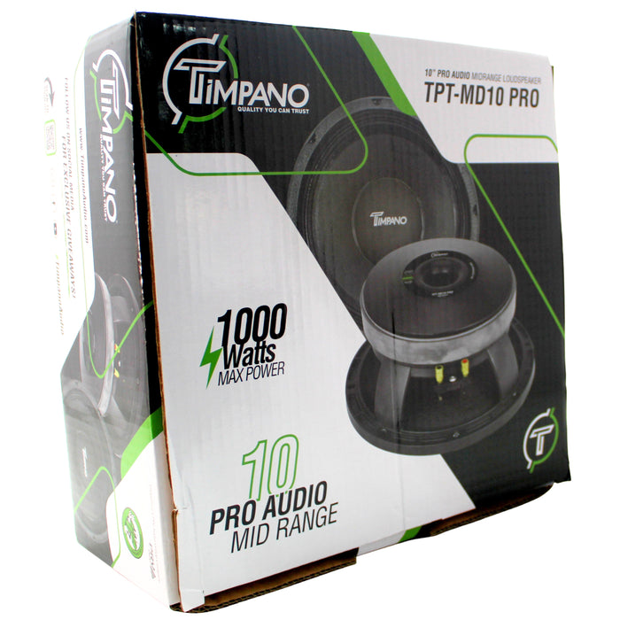 Timpano 10 Inch 1000W 8 Ohm PRO Audio Midrange Loudspeaker TPT-MD10 PRO