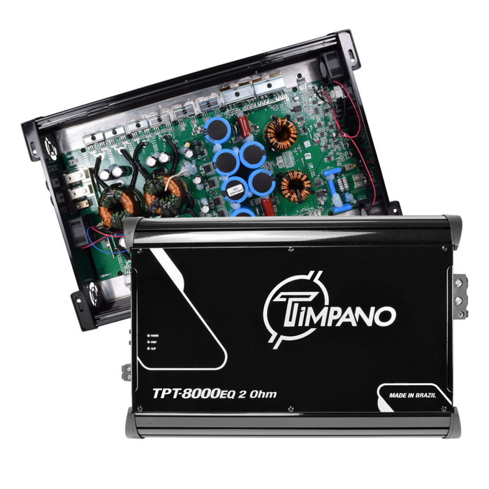 Timpano 8000W 2 Ohm Mono Full Range Class D Car Audio Amplifier TPT-8000EQ 2 Ohm