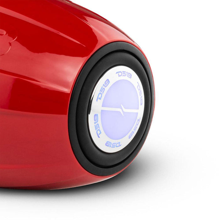 Pair of DS18 Hydro 8"Neodymium 1080W 4 Ohm RGB LED Marine Tower Speakers Red