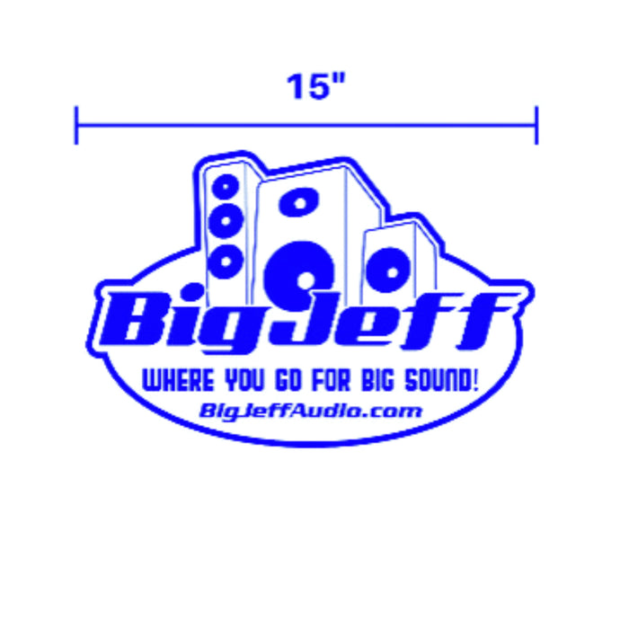 Official Big Jeff Audio Logo 15 inch Sticker