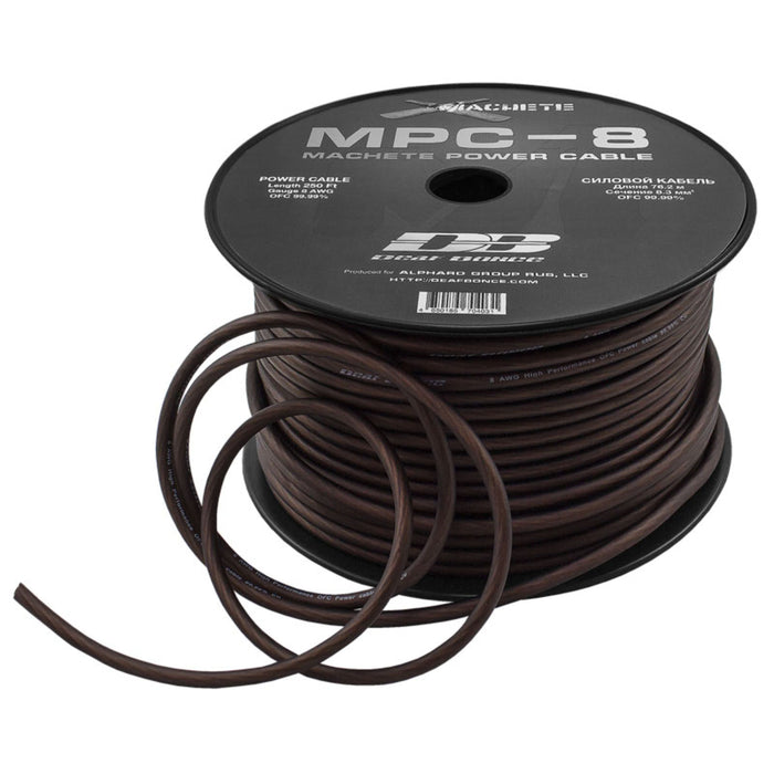 Deaf Bonce Car Audio 8 AWG Oxygen Free Copper Power/Ground Wire Black Lot