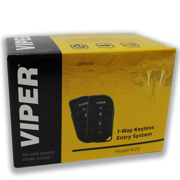 Viper 1-Way Keyless Entry System 211HV 1/4 Mile Range 3 Channel 2 Remotes 412V