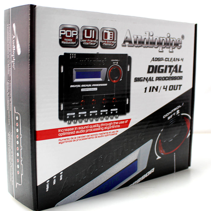Audiopipe DSP Digital Signal Processor Equalizer Crossover 4Ch 12 Band Car Audio