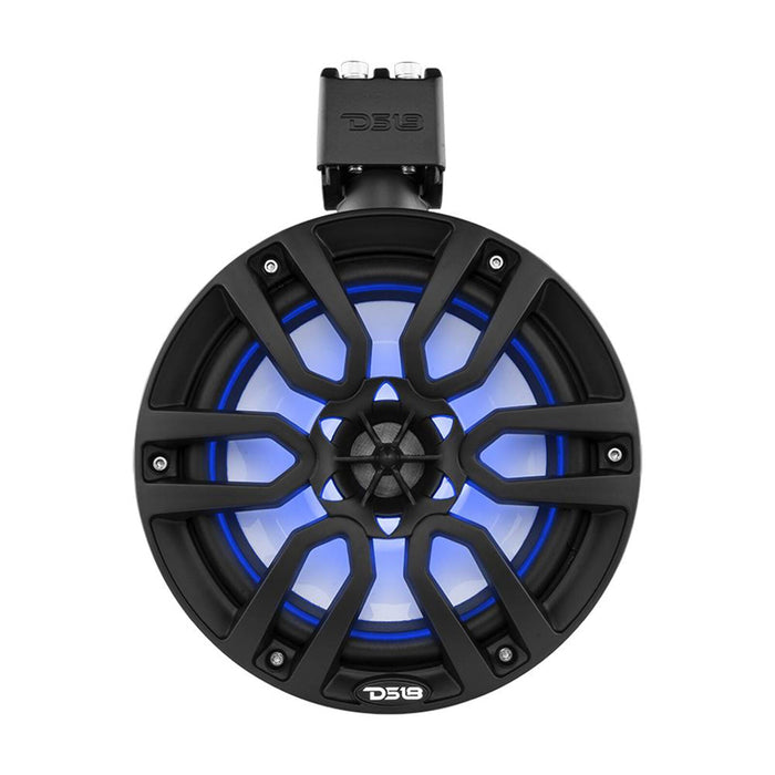 DS18 Hydro 8" 375 Watts 4 Ohm Marine Towers with Integrated RBG Lights Black