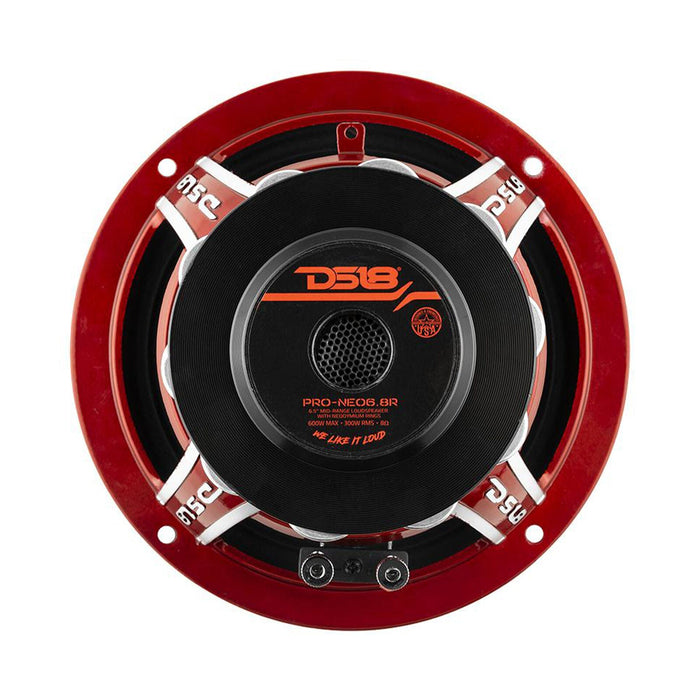 DS18 Car Audio 6.5" Motorcycle Midrange Speaker Neodymium 600W 8 Ohm PRO-NEO6.8R