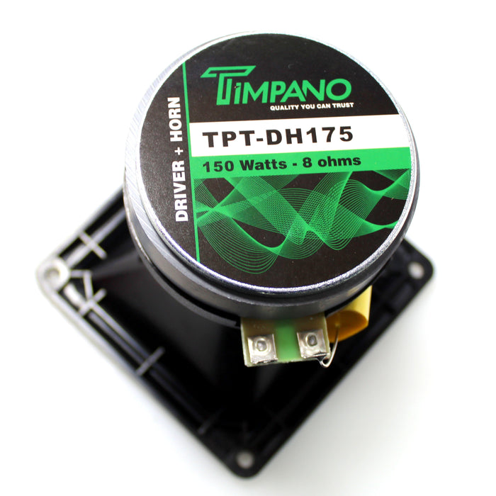 Timpano 4" x 4" Horn 1" 150W 8 Ohm High-Frequency Compression Driver TPT-DH175