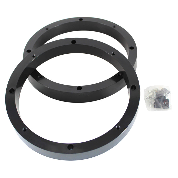 Audiopipe 8.5 Inch Black Plastic Speaker Spacer Ring Pair APMB-RING-8
