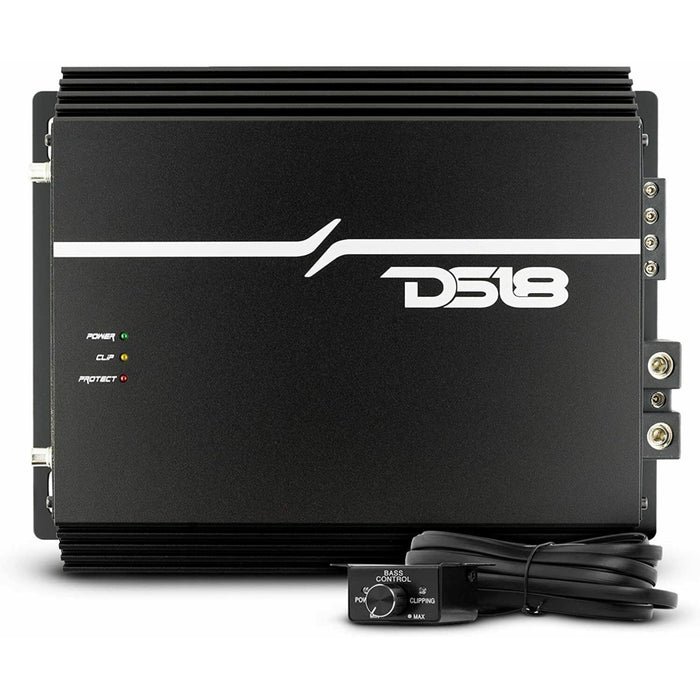 DS18 1 Channel Korean Amplifier Class D Full Range w/ Bass Knob EXL-P2000X1D