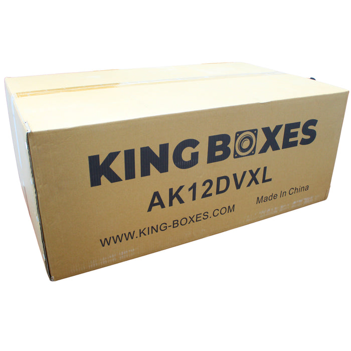 King Boxes 12" Dual Vented X-Large Sprayed Universal Subwoofer Box AK-12DVXL