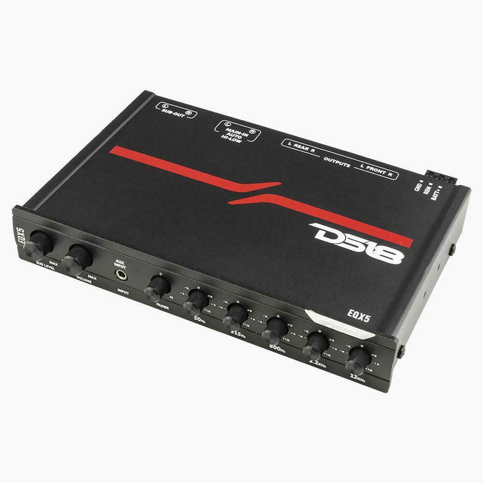 DS18 High Volt 5 Band Stereo Equalizer with Subwoofer Control EQX5