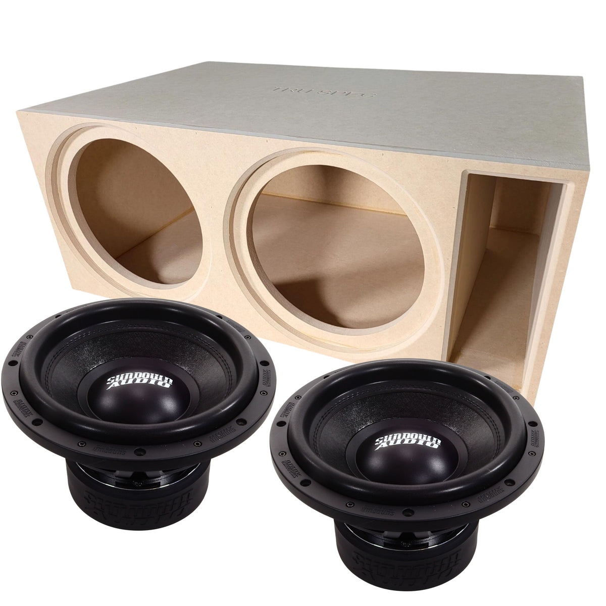 Sundown Audio 12" 2000W Peak Subwoofer and Tru Spec Vented Dual Enclos