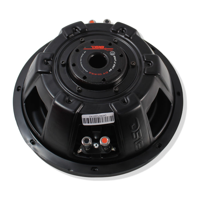 DS18 10" Subwoofer 1000W Dual 4 Ohm Water Resistant Marine Audio Black