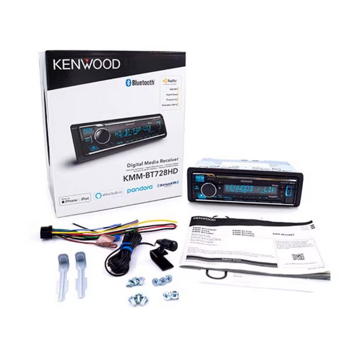 Kenwood Bluetooth Digital Media Receiver Supports Amazon Alexa KMM-BT728HD