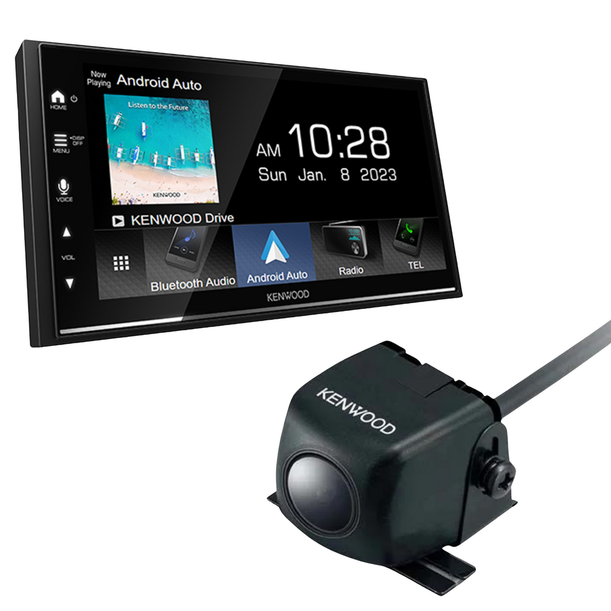 Kenwood CarPlay/Android Auto Receiver DMX7709S Plus Kenwood Rear View