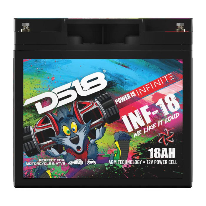 DS18 12V Battery 18 AH 750 Watts AGM 270 Amps Non Spillable INFINITE INF-18