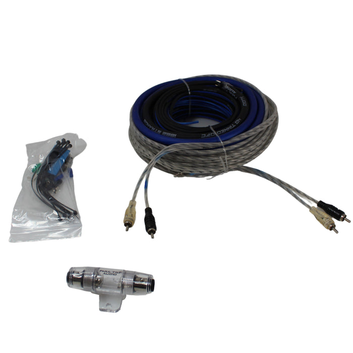 Full Tilt 4 Gauge AWG Blue/Black Amplifier/Amp Wire Kit
