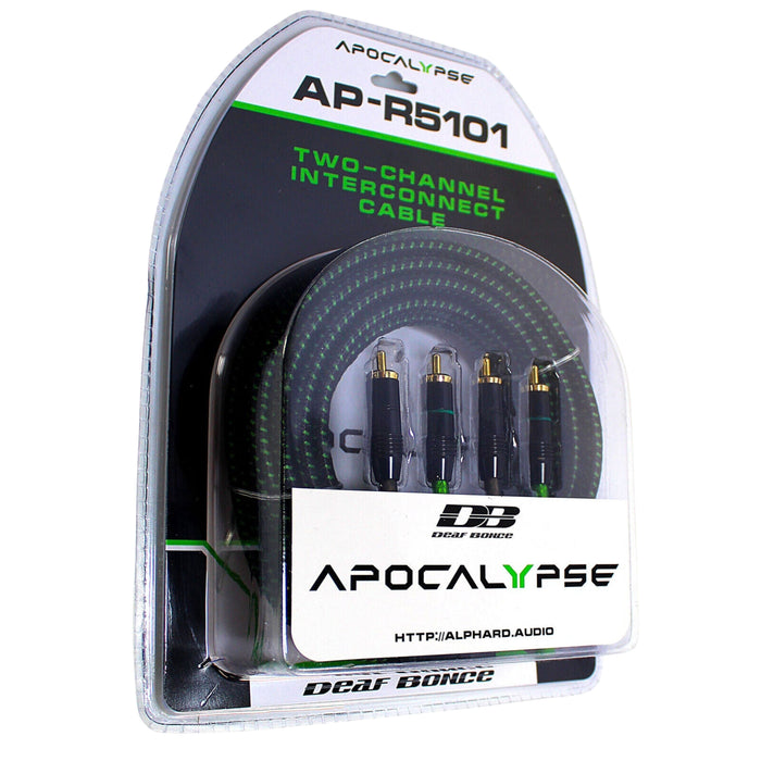 Deaf Bonce Apocalypse 17 FT 2 Male to 2 Male Interconnect RCA Cables AP-R5101