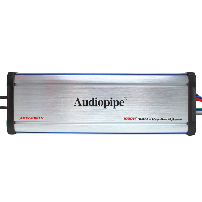 Audiopipe 4 Ohm 1000W 4 Channel Full Range Class D Marine Weatherproof Amplifier