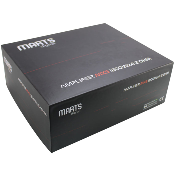 Marts Digital MXS Series 4 Channel 1.2K Class D 2 Ohm Amplifier MXS-1200X4-2-V2