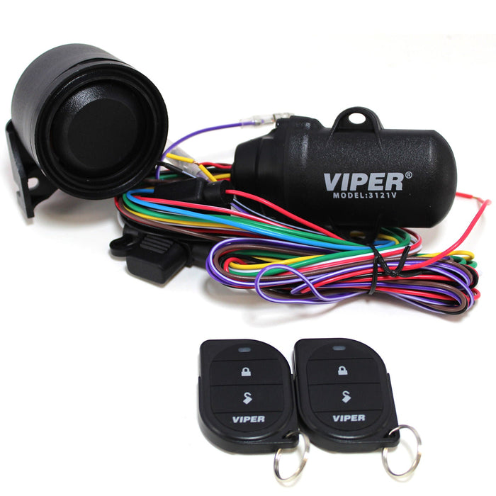 Viper 1-Way Security System Power Sports Waterproof Two 2-Button Remotes 3121V