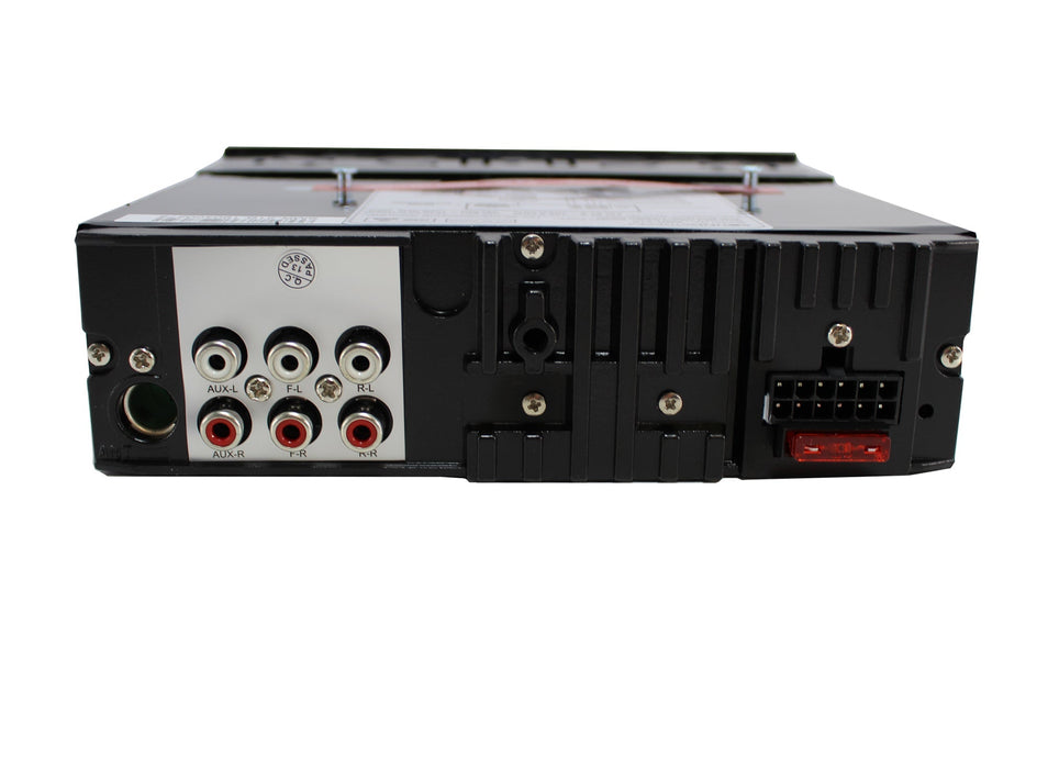 1-DIN Head Unit Radio BT/AUX/USB/CD RGB LED Accents w/ Remote SMR-21B
