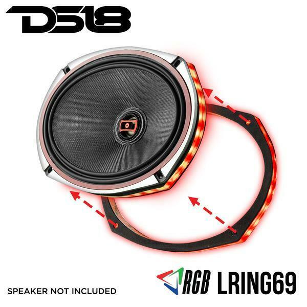 DS18 6x9" LED RGB Acrylic Glass Ring for Speakers and Subwoofers LRING69