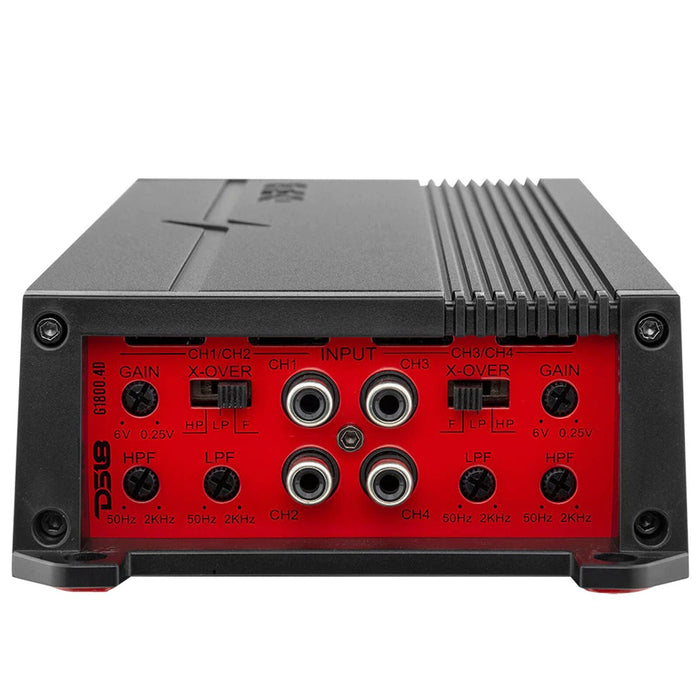 DS18 4 Channel Amplifier Full Range 1800W Class D Car Audio G1800.4D
