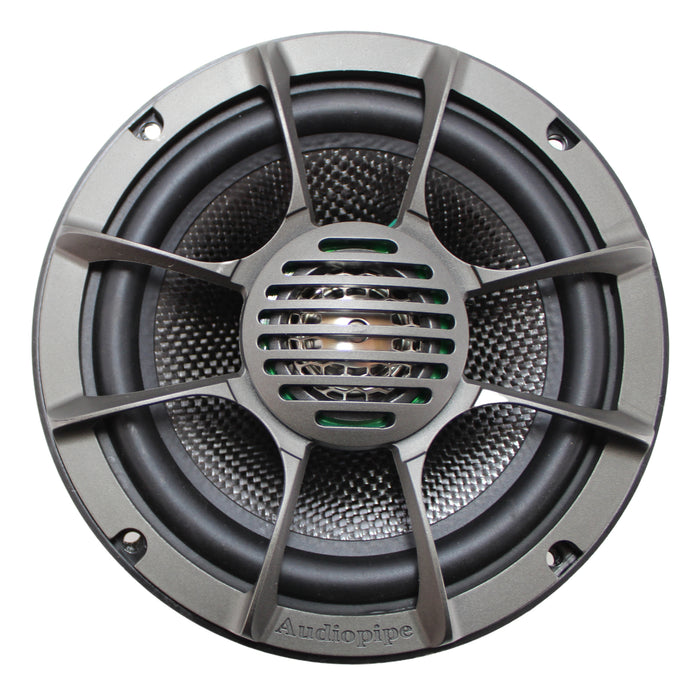 Audiopipe 6 Inch 250 Watts 2-Way Coaxial Marine Speaker w/ LED Pair APMP-T625LD