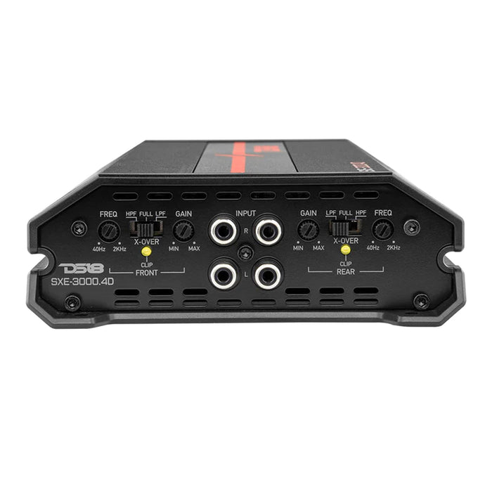 DS18 Car Audio Full Range 4 Channel 3000W Amplifier Class D Black SXE-3000.4D-BK