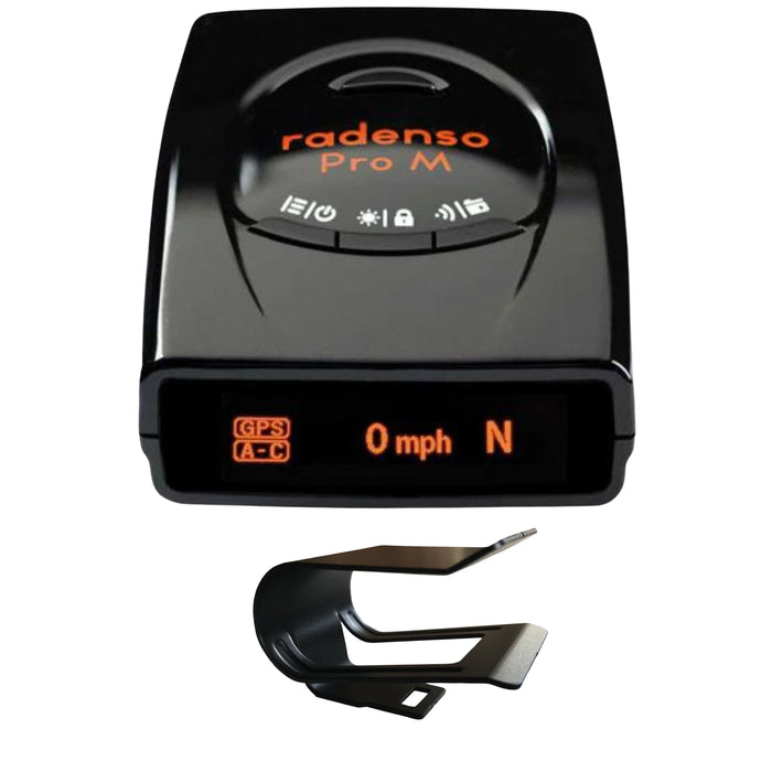 Radenso Pro-M Radar Detector w/ Extreme Range, OLED W/ Visor Mount