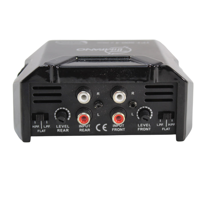 Timpano 500 Watt 2 Ohm 4 Channel Class D Compact Amplifier Black TPT-500.4-2-BK