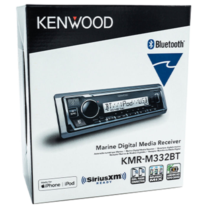 Kenwood Marine Bluetooth Single DIN Digital  Media Receiver KW-KMR-M332BT